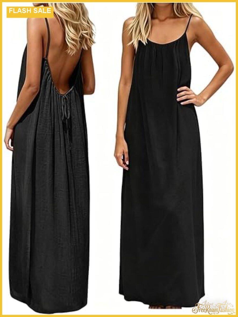 Backless Cami Lounge Dress Women Sleeveless Long House Dress Summer Casual